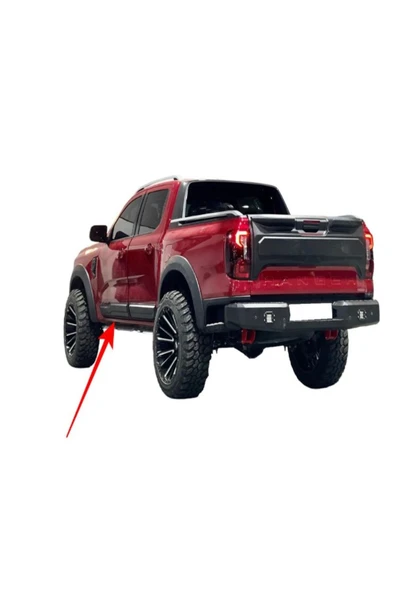 ROAL TUNİNG FORD RANGER T9uyumlu WİLDTRAK KAPI GÖVDE KAPLAMA KORUMA KABARTMA 2023+ PİANO BLACK - Resim 2