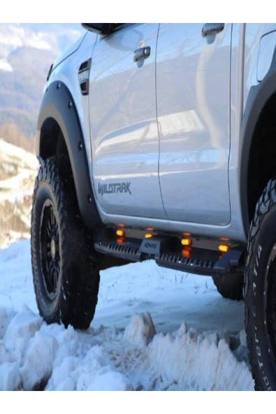 ROAL TUNİNG 2012-2022 MODEL UYUMLU FORD RANGER DAKAR TİPİ OFF ROAD YAN BASAMAK LEDLİ - Resim 3