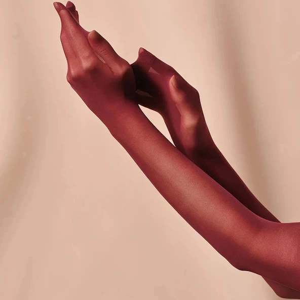 PENTİ CREAM KÜLOTLU ÇORAP BORDO  S - Resim 3