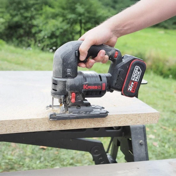 Kress KUE26.9 20Volt Profesyonel Kömürsüz Devir Ayarlı Şarjlı Dekupaj Testere (Akü Dahil Değildir) - Resim 3