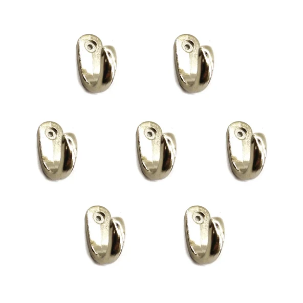 Büyük Tekli Fincan Askı, Dekor Askısı - Nikel, 12x23x30 mm - Resim 2