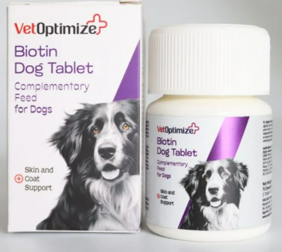 VetOptimize Biotin Dog (Yavru ve Yetişkin Köpekler İçin Deri ve Tüy Desteği) 75 Tablet ürün görseli 1