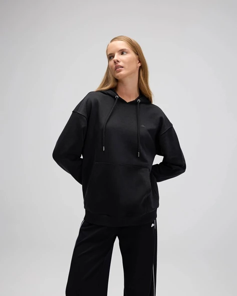 Ellesse EF526-BK Kadın Siyah Kapüşonlu Sweat - Resim 4