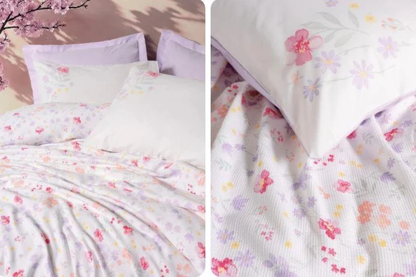 Estiva Tek Kişilik Pike Takımı Winsome Lila - Resim 2