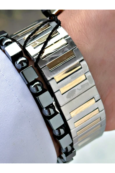 Reward Altın Gümüş Renk Fonksiyonlar Aktif Klasik Çelik Kordon Erkek Kol Saati + BİLEKLİK HEDİYELİ - Resim 5