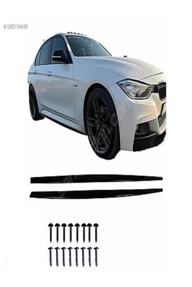 ROAL TUNİNG BMW 3 SERİSİ F30 YAN MARŞPİYEL EK BIÇAK PİANO BLACK 2012+ ürün görseli