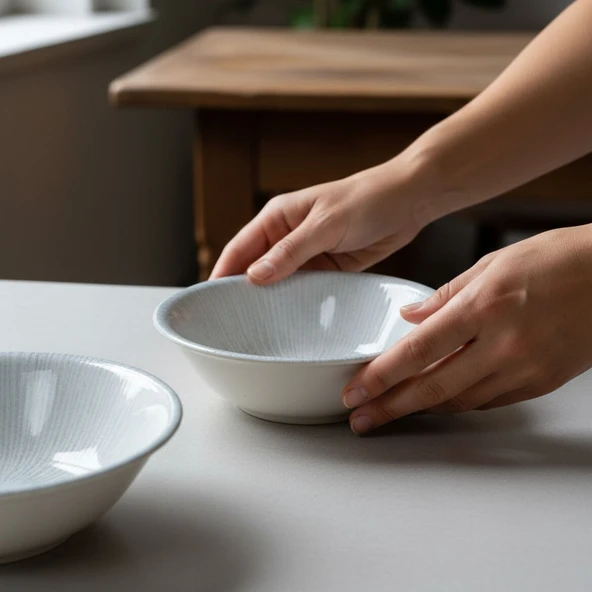 GÜRAL PORSELEN Enternasyonel Arnim 3 Parça Kase Seti 16 cm & 23 cm 1401 - Resim 3