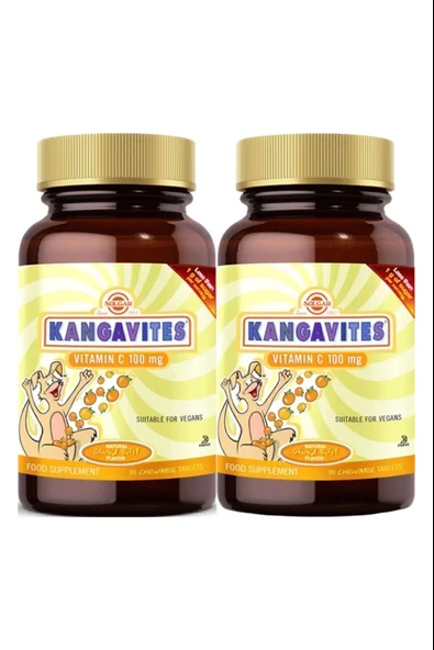 Solgar Kangavites Chewable Vitamin C 100 mg 90 Tablet 2 Adet - Resim 2