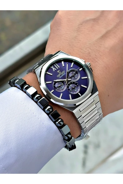 Reward Gümüş Renk Fonksiyonlar Aktif Klasik Çelik Kordon Erkek Kol Saati + BİLEKLİK HEDİYELİ - Resim 3