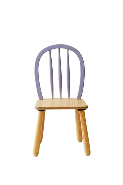 Ahşap Macaron Sandalye( Lila) ürün görseli