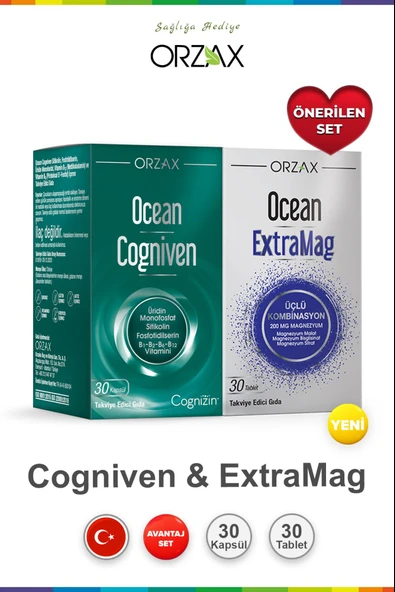 Ocean Cogniven 30 Kapsül & Ocean ExtraMag 30 Tablet ürün görseli