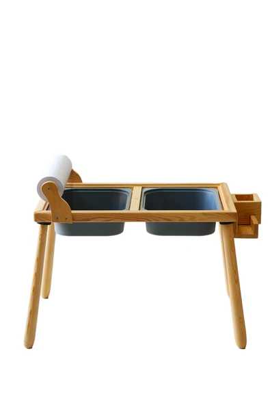 Woodnjoyl Ahşap Duyusal Çocuk Aktivite Masası (Rulo Kağıt Hediyeli) ürün görseli