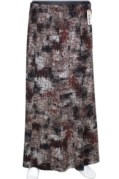 Hesna Kadın Ayşen Kışlık 8 Parça Astarsız Lastikli Kiremit Etek D30 ürün görseli 1