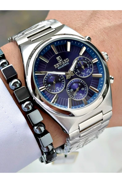 Reward Gümüş Renk Fonksiyonlar Aktif Spor Çelik Erkek Kol Saati + BİLEKLİK HEDİYELİ - Resim 4