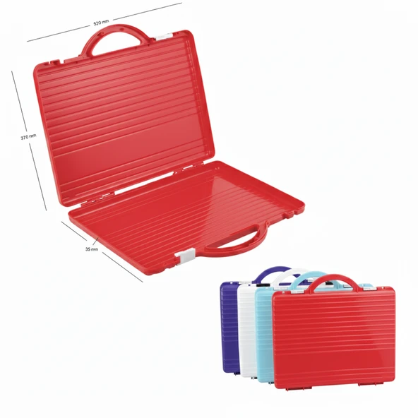 Proje Çizim Evrak Dosya Çantası Kırmızı ürün görseli 1