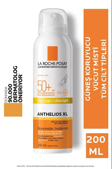 La Roche Posay Anthelios XL Ultra Light Güneş Losyon Spreyi Spf 50+ 200 ML ürün görseli 1