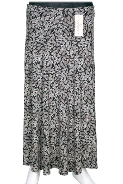 Barem Kadın Arzu Korsajlı 6 Parçalı Desenli Penye Gri Etek D61 ürün görseli 1