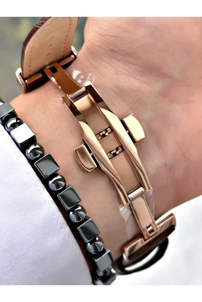 Reward Kahverengi Deri Kordon Roma Rakamlı Orjinal Kilit Fonksiyonlu Erkek Kol Saati + BİLEKLİK HEDİYELİ - Resim 7