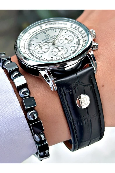 Reward Siyah Deri Kordon Pilli Orjinal Business Kilit Erkek Kol Saati + BİLEKLİK HEDİYELİ - Resim 4