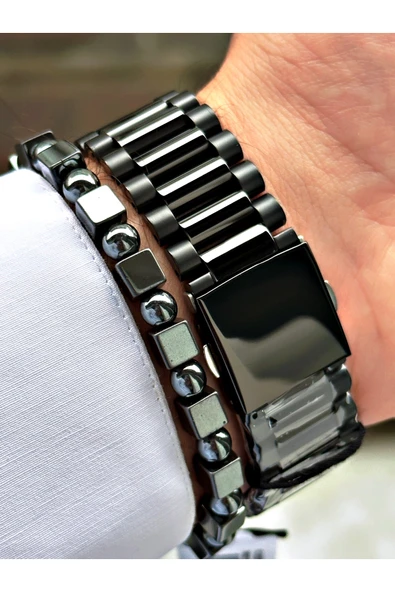 Ferrucci Siyah Renk Klasik Takvimli Çelik Model Erkek Kol Saati + BİLEKLİK HEDİYELİ - Resim 5