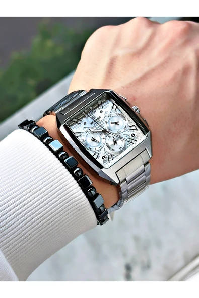 Reward Gümüş Renk Kare Model Fonksiyonlu Çelik Kordon Erkek Kol Saati + BİLEKLİK HEDİYELİ - Resim 2