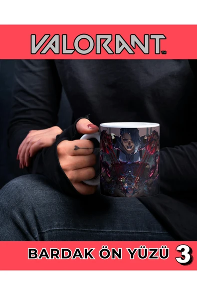 VALORANT KUPA BARDAK - FADE - KİŞİYE ÖZEL KUPA BARDAK - HEDİYE KUPA BARDAK - Resim 3