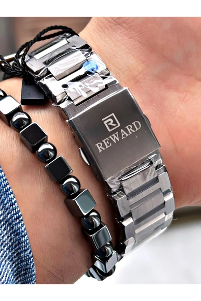 Reward Füme Renk Fonksiyonlar Aktif Erkek Kol Saati + BİLEKLİK - Resim 4
