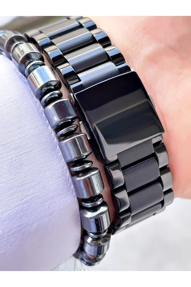 Ferrucci Siyah Rose Gold Renk Fonksiyonlar Aktif Erkek Kol Saati + Bileklik - Resim 4