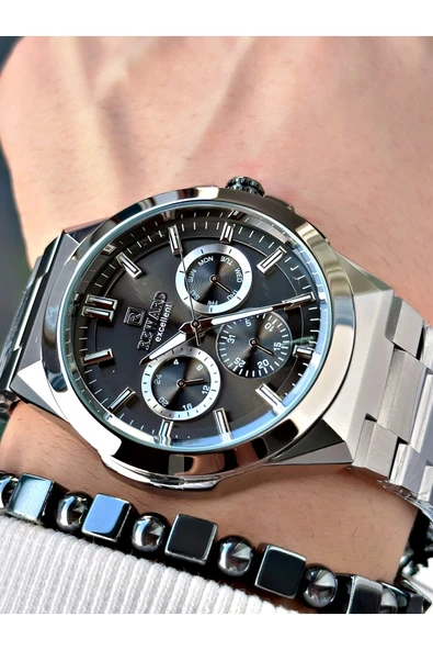 Reward Füme Renk Fonksiyonlu Büyük Kasa Erkek Kol Saati + BİLEKLİK HEDİYELİ ürün görseli 1