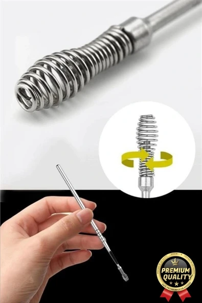 Özel Üretim Paslanmaz Çelik Kulak Balmumu Toplayıcı Çıkarıcı Temizleyici Bakımı Çubuk Seti 6 Parça - Resim 5