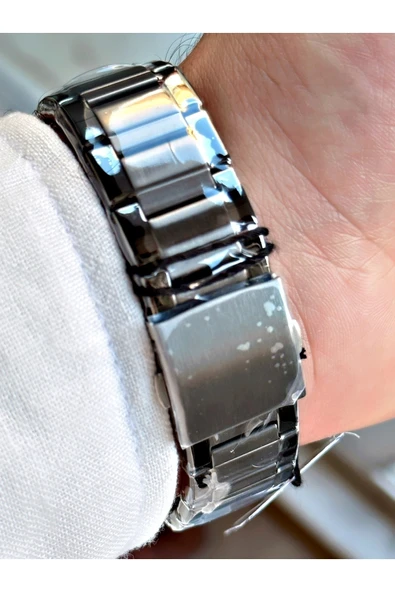 Ferrucci Füme Renk Çelik Kordon Şık Dizayn Fonksiyonlar Aktif Erkek Kol Saati + BİLEKLİK HEDİYELİ - Resim 3