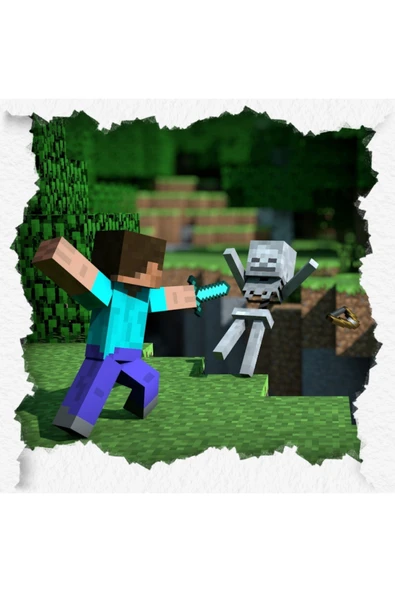 MİNECRAFT KUPA BARDAK - KAHVE BARDAĞI - KİŞİYE ÖZEL KUPA BARDAK - Resim 3