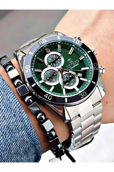 Reward Gümüş Renk Çelik Kordon Şık Dizayn Erkek Kol Saati + BİLEKLİK ürün görseli 1