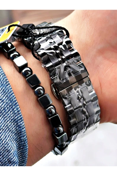 Reward Siyah Renk Kare Model Fonksiyonlar Aktif Erkek Kol Saati + BİLEKLİK - Resim 4