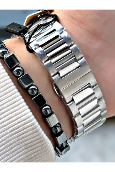 Reward Gümüş Renk Fonksiyonlar Aktif Aynalı Cam Erkek Kol Saati + BİLEKLİK HEDİYELİ - Resim 5