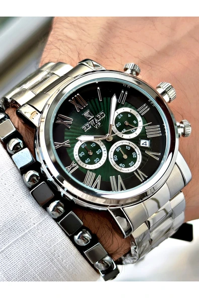 Reward Gümüş Renk Fonksiyonlar Aktif Çelik Kordon 3 ATM Su Geçirmez Erkek Kol Saati + BİLEKLİK - Resim 4