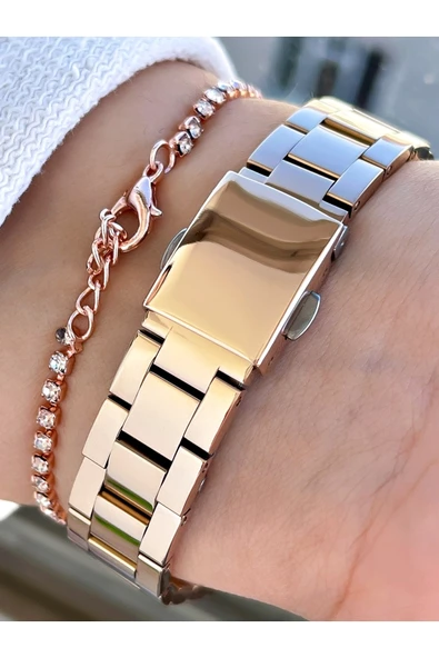 Ferrucci Rose Gold Renk Çelik Kordon Sade Model Kadın Kol Saati - Resim 5