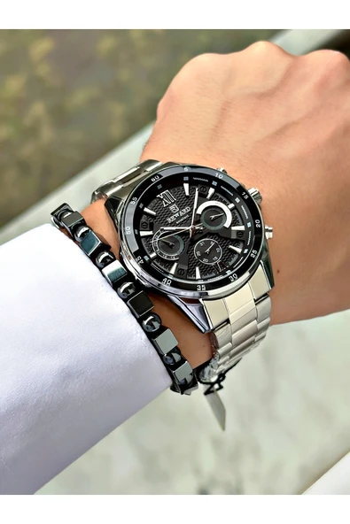 Reward Gümüş Renk Fonksiyonlar Aktif 2 Yıl Garantili Erkek Kol Saati + Bileklik Hediyeli - Resim 2