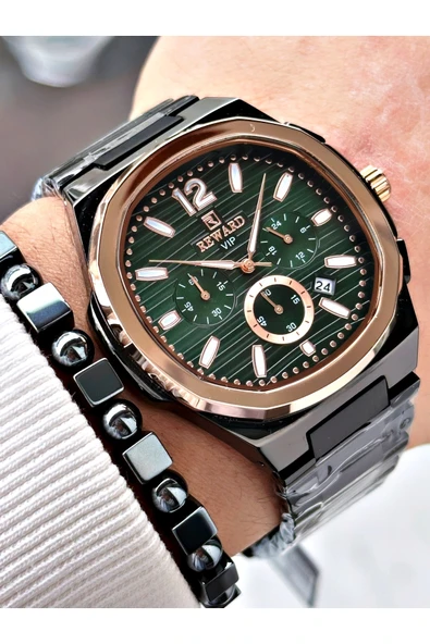 Reward Siyah Renk Fonksiyonlar Aktif Kare Model Erkek Kol Saati + BİLEKLİK - Resim 3