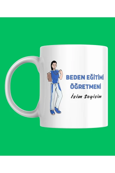 Beden Eğitimi Öğretmenlerine Özel Hediye Kupa Bardak Kişiye Özel Bardak Kahve Bardağı Mug - Resim 3