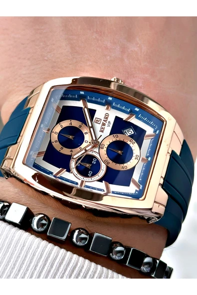 Reward Lacivert Renk Kare Spor Fonksiyonlar Aktif Erkek Kol Saati + BİLEKLİK - Resim 3