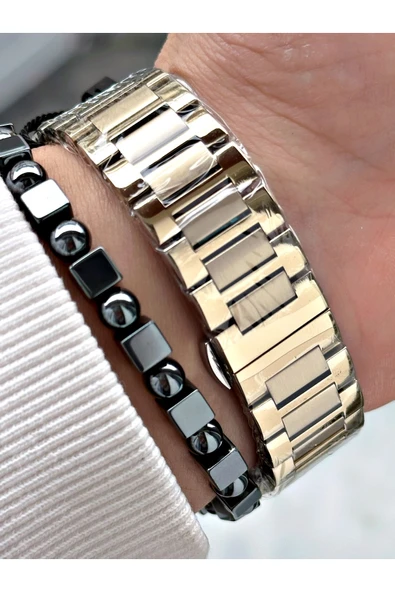 Reward Altın Renk Fonksiyonlar Aktif Kare Model Erkek Kol Saati + BİLEKLİK - Resim 4