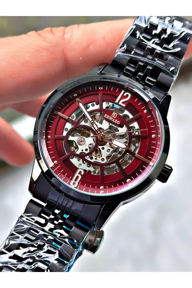 Reward Siyah Renk Çelik Kordon Otomatik Business Erkek Kol Saati + BİLEKLİK HEDİYELİ ürün görseli 1