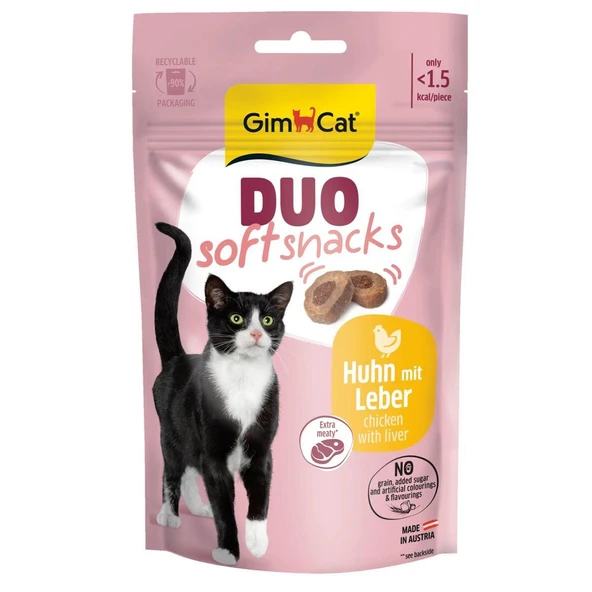 GimCat Snacks Soft Tavuk Ve Ciğerli Kedi Ödülü 60gr ürün görseli 1