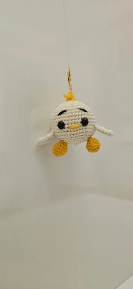 Amigurumi Yavru Civciv Anahtarlık Sağlıklı Oyuncak El Örgüsü - Resim 3