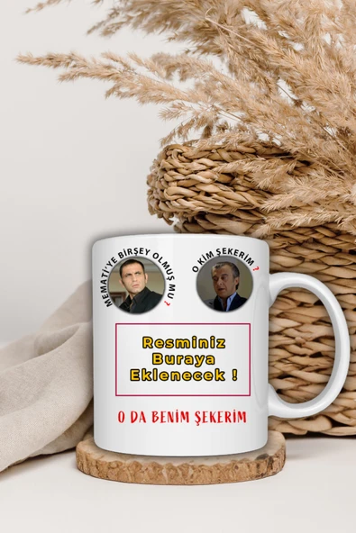 Kişiye Özel Kupa Bardak '' Memati Kim Şekerim ? '' Kişiselleştirilebilir Kahve Bardağı Mug ürün görseli 1