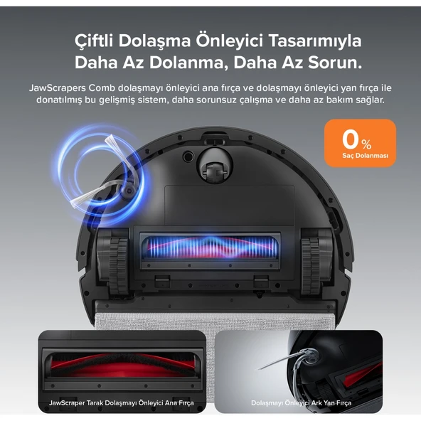 Roborock Q8 Max Pro Siyah Akıllı Robot Süpürge - Resim 4