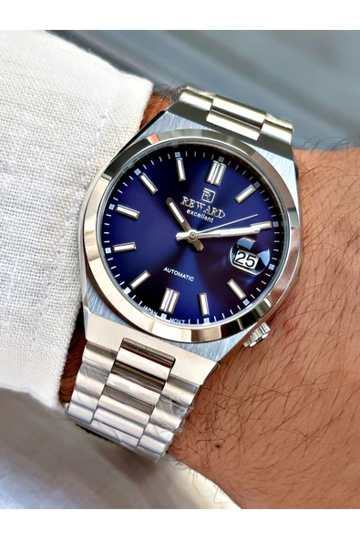 Reward Gümüş Renk Klasik Lüx Çelik Otomatik Business Erkek Kol Saati + BİLEKLİK HEDİYELİ ürün görseli 1