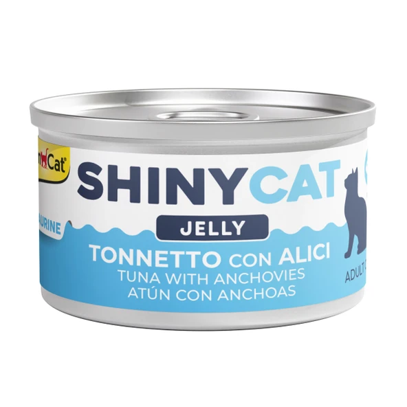 GimCat Shinycat Jöle İçinde Ançuezli ve Ton Balıklı Kedi Konservesi 70g ürün görseli 1