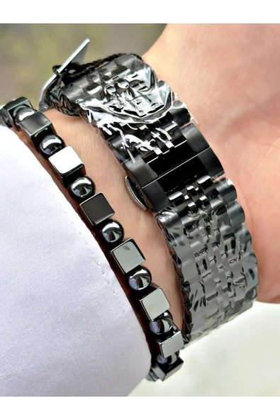 Reward Siyah Renk Çelik Kordon Otomatik Business Erkek Kol Saati + BİLEKLİK HEDİYELİ - Resim 5